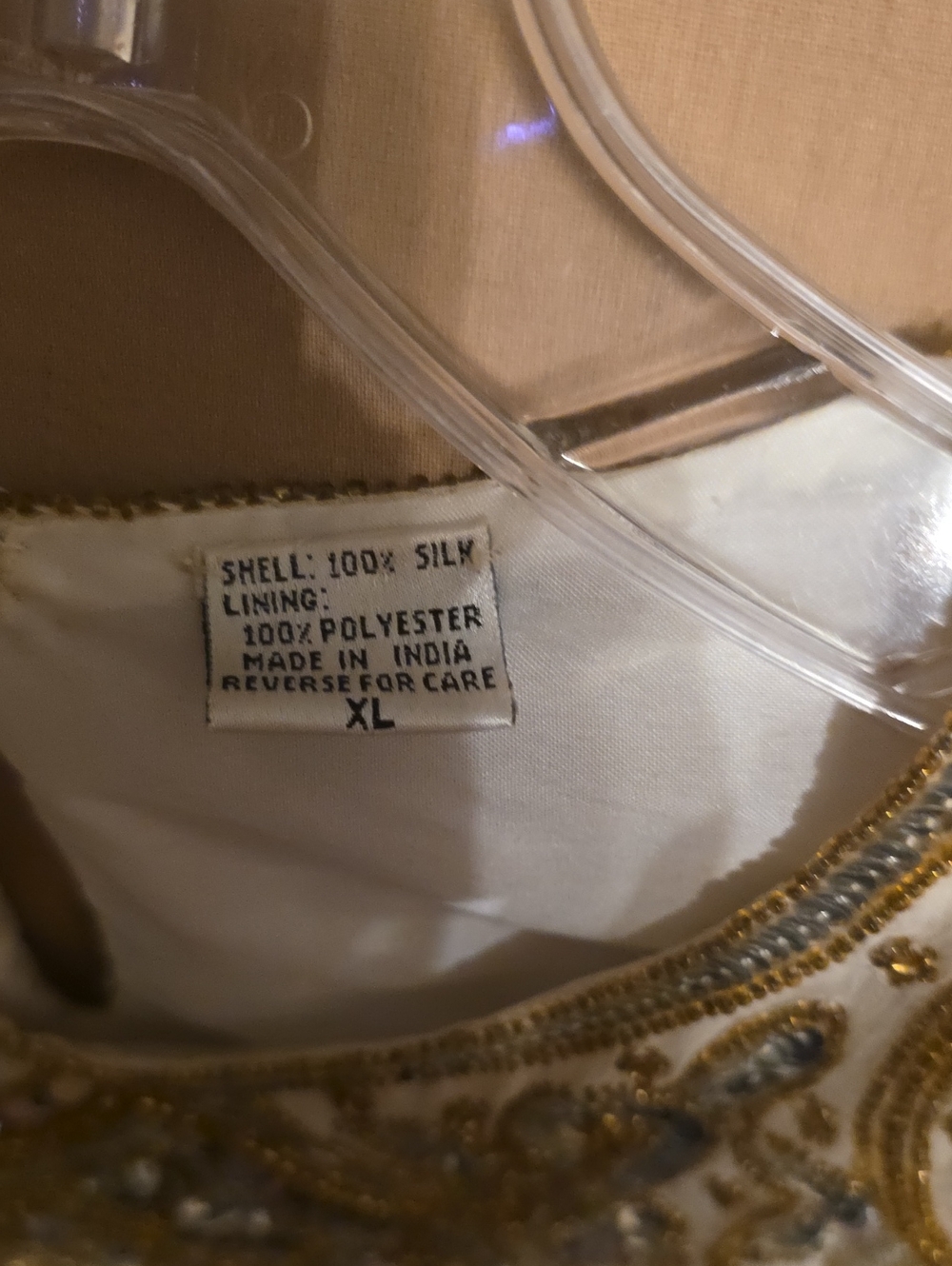 Ladies' Cream Beaded Two-Piece Set XL - Picture 3 of 9